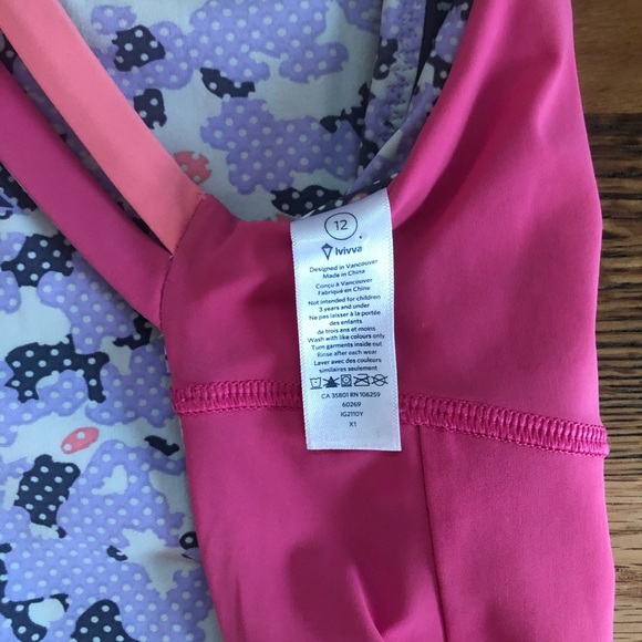 Ivivva Reversible Swimsuit, Size 12 - Picture 6 of 8